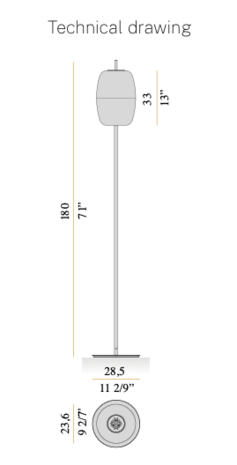 Adamas vloerlamp Panzeri