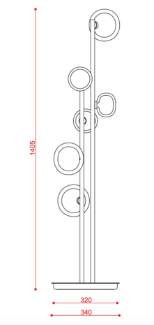 552.66l LED Nabila vloerlamp Tooy