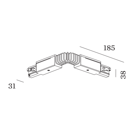 Track 3-fase flexibele connector Wever & Ducre 
