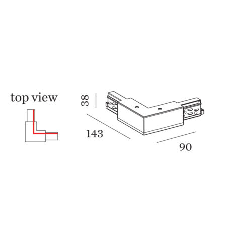Track 3-fase L-Connector 1.0 links Wever & Ducre 