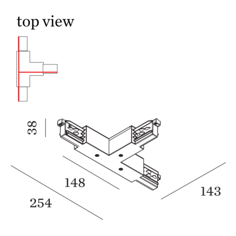 Track 3-fase T-Connector 2.0 Wever & Ducre 