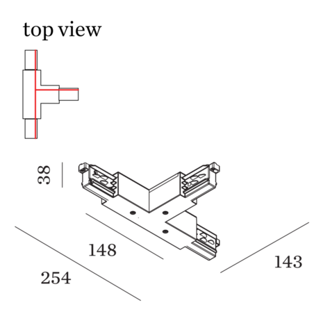 Track 3-fase T-Connector 3.0 Wever & Ducre 