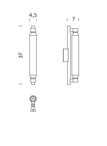 La Roche IP45 wandlamp Nemo Lighting  