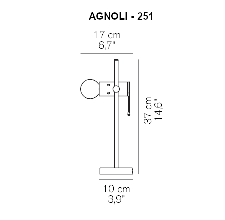 Agnoli 251 tafellamp Oluce 