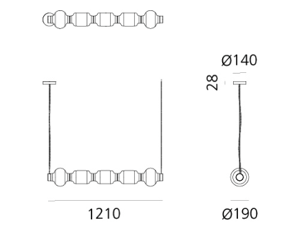 Alambicco  Horizontal hanglamp Artemide