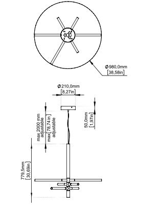 Bianca SO double hanglamp Contardi