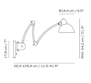 Kaiser idell 6559-W - wandlamp - Fritz Hansen 