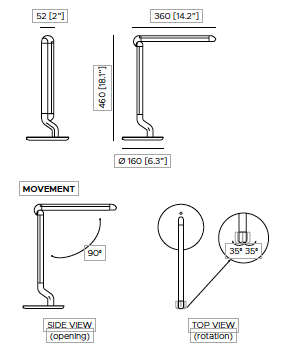 Picchio TA tafellamp Contardi