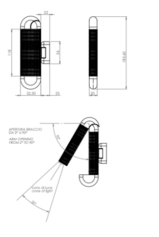Picchio AP wall without base wandlamp Contardi