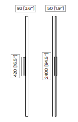 Fly XL 2400 AP wall wandlamp Contardi
