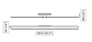 Fly XL Picture 1800 AP wall wandlamp Contardi