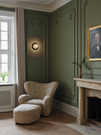 Liila 1 Optic clear Medium IP44  wandlamp Nuura 