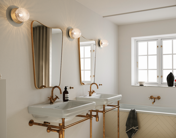 Liila 1 Optic clear Medium IP44  wandlamp Nuura 