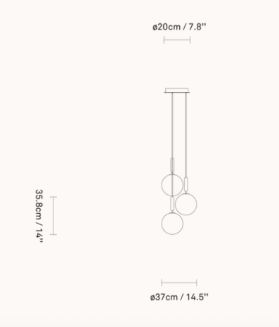 Miira 3 large opal hanglamp Nuura 