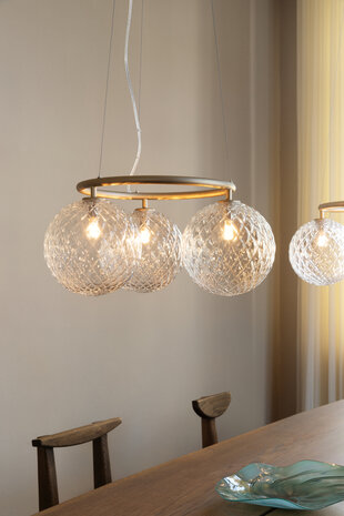 Miira 3 Circular optic clear hanglamp Nuura 