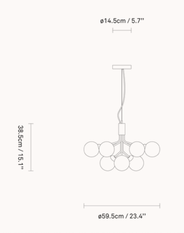 Apiales 9 optic hanglamp Nuura 