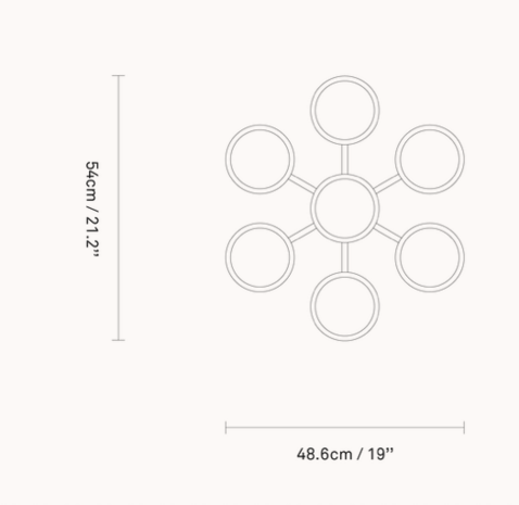 Liila Star optic clear wandlamp Nuura 