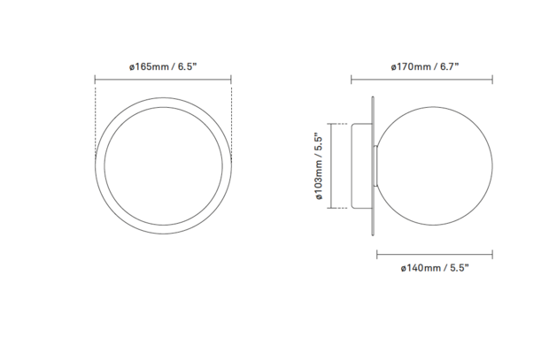 Liila 1 opal outdoor IP54  wandlamp Nuura 