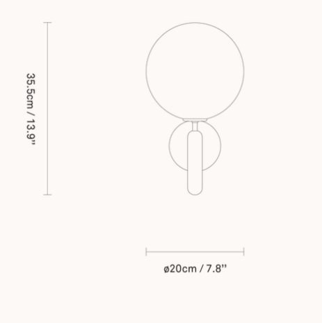 Miira optic clear Outdoor IP54  wandlamp Nuura 