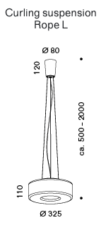 Curling (L) led hanglamp Serien Lighting 