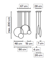 Cosmos 2516 led hanglamp Vibia 
