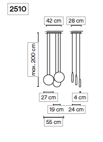 Cosmos 2510 led hanglamp Vibia 