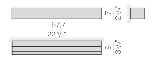 Toy S 58 cm wandlamp Panzeri