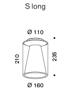 Drum Long (S) led plafondlamp Serien Lighting 