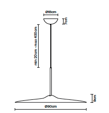 Acustica F58 &Oslash; 90&nbsp;cm&nbsp;hanglamp&nbsp;Fabbian