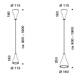 One eighty L adjustable hanglamp Serien Lighting  