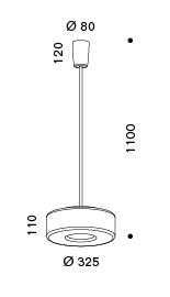 Curling Tube (L) led hanglamp Serien Lighting 
