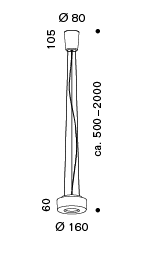 Curling (S) Acrylglas led hanglamp Serien Lighting 