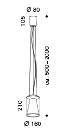 Drum Long (S) led hanglamp Serien Lighting 