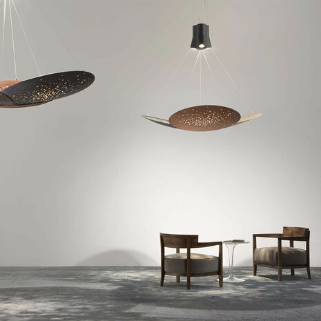 Lens &Oslash; 90 cm 3 lenzen hanglamp Fabbian 