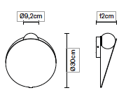 Akoya F61&nbsp;&Oslash; 30&nbsp;cm&nbsp;wandlamp&nbsp;Fabbian