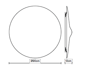 Acustica F58&nbsp;&Oslash; 90&nbsp;cm&nbsp;wandlamp&nbsp;Fabbian