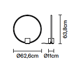 Olympic &Oslash; 62,6 cm tafellamp Fabbian 