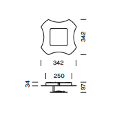 Ornato Q wand / plafondlamp  Olev