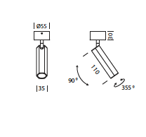 Shine spot opbouwspot Olev
