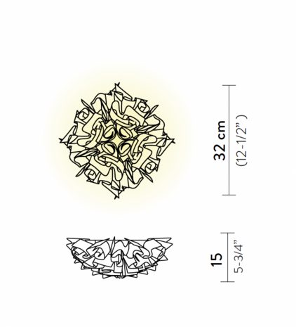 Veli ceiling/wall mini wandlamp Slamp