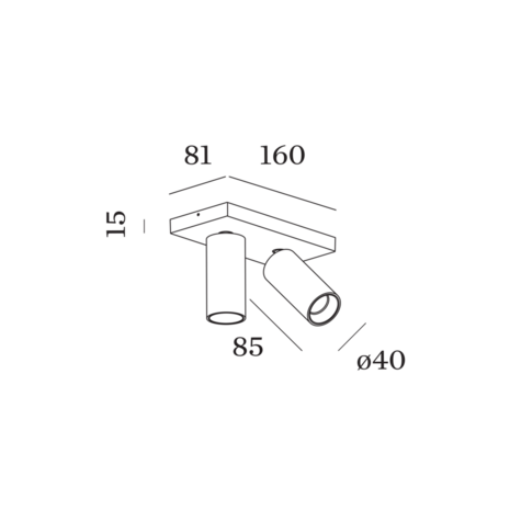 Pillo 2.0 par11 opbouwspot Wever & Ducre 