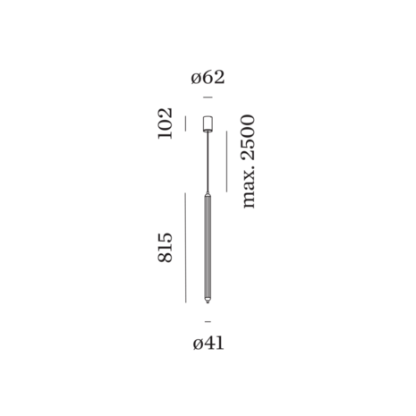 Flyra vertical 1.1 hanglamp Wever & Ducre 