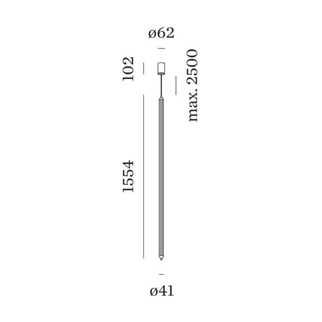 Flyra vertical 1.3 hanglamp Wever & Ducre 