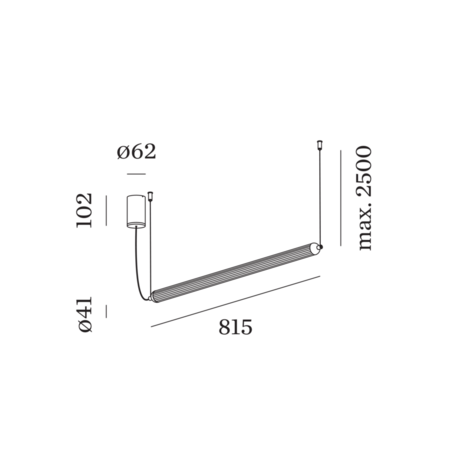 Flyra horizontal 1.1 hanglamp Wever & Ducre 