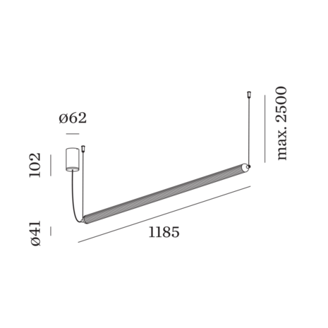 Flyra horizontal 1.2 hanglamp Wever & Ducre 