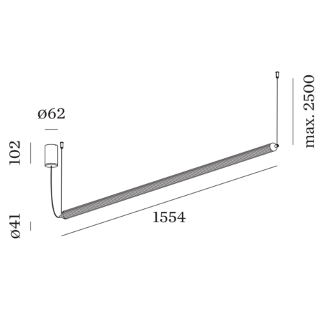 Flyra horizontal 1.3 hanglamp Wever & Ducre 