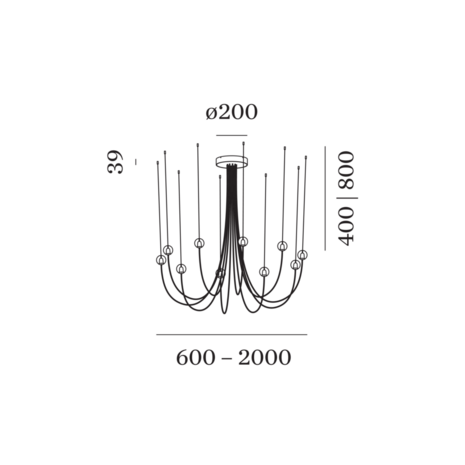 Oplia chandelier 1.0 hanglamp Wever & Ducre 