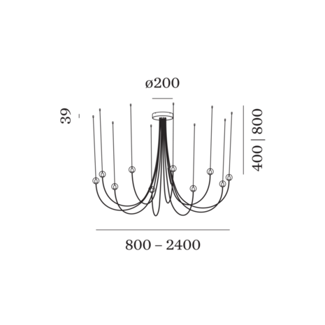 Oplia chandelier 2.0 hanglamp Wever & Ducre 