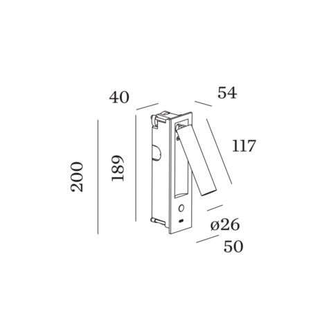 Match 1.0 snooze semi recessed wandlamp Wever & Ducre 