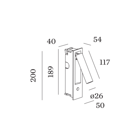 Match 1.1 snooze semi recessed wandlamp Wever & Ducre 